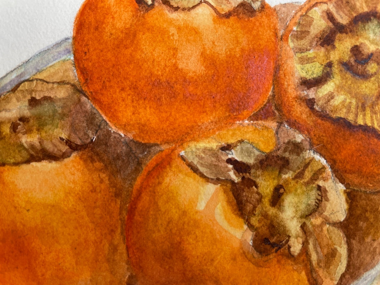 Persimmons I (detail), by Kelli Fifield